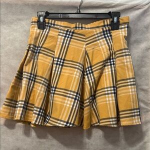 Plaid Yellow Skirt